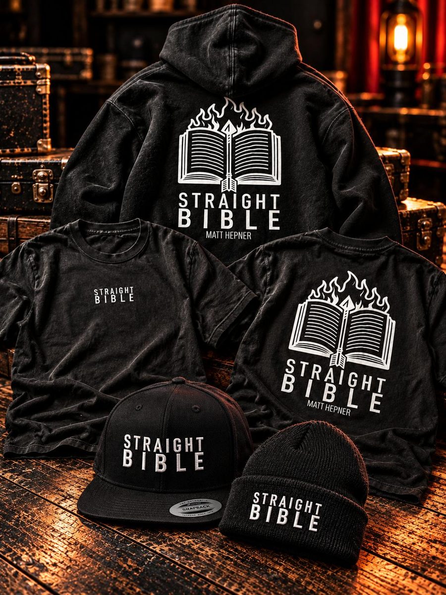 Straight Bible tees, hoodie, hat, and beanie
